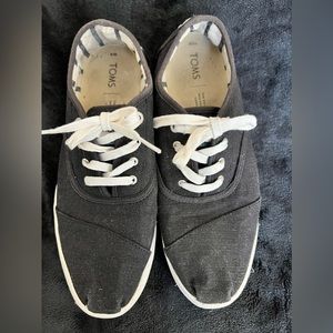 TOMS Black Heritage Canvas Cupsole‎ Cordones Sneakers - Size 9